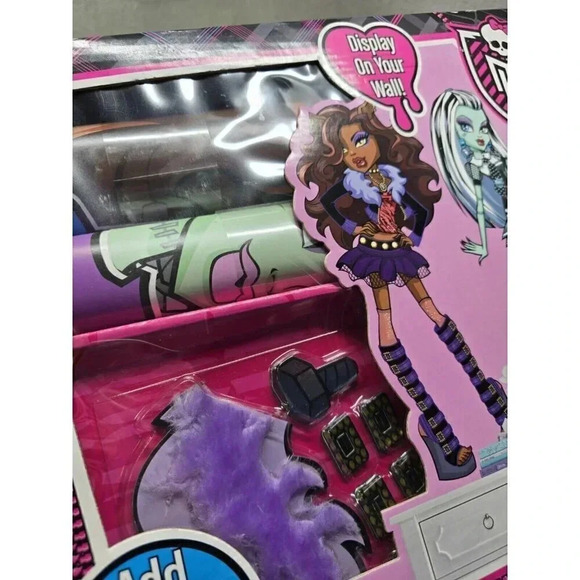 2014 Monster High Spooktacular Wall Decal-3ft Tall Clawdeen & Frankie Wall Decal - Picture 5 of 10